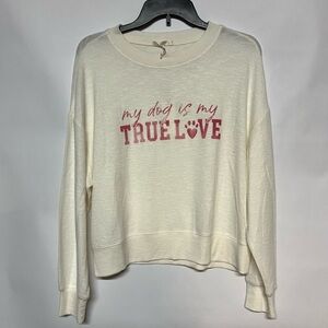 Z Supply Cream Sweatshirt with Pink Graphic